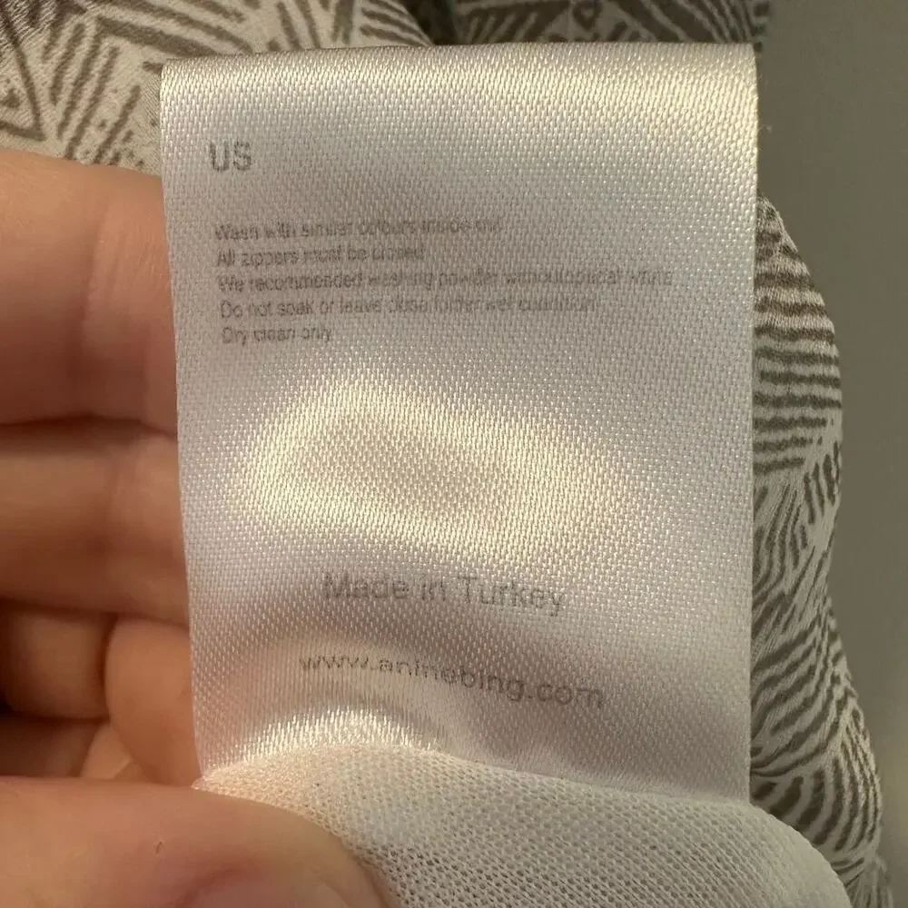 Anine Bing Gray Printed Shirt Dress - Picture 9 of 10